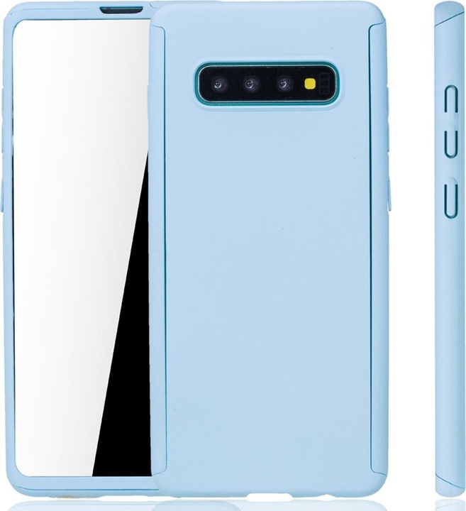 Actual product image König Design Case Mobile Protection for Samsung Galaxy S10 Full Case Cover Screen Protector 360 Blue (Samsung Galaxy S10+)