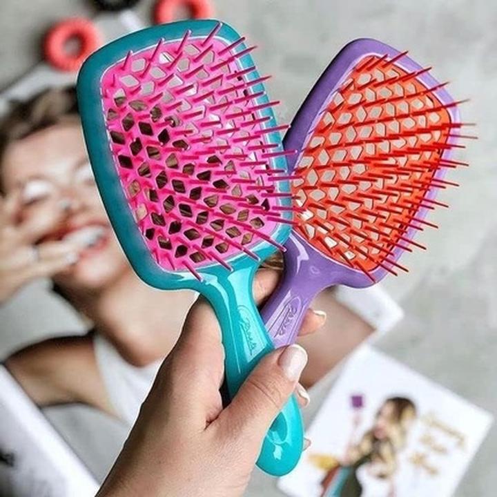 Produktbild Jäneke Kleine Superbürste Fuchsia/Türkis mit Wabenstruktur