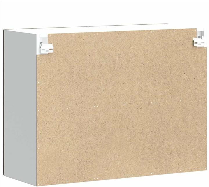 Actual product image vidaXL Kitchen wall unit with glass door Kalmar brown oak-look (80 x 31 x 60 cm)