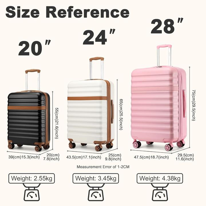 Produktbild Kono 3-teiliges Hartschalenkoffer-Set mit TSA-Schloss (108 l)