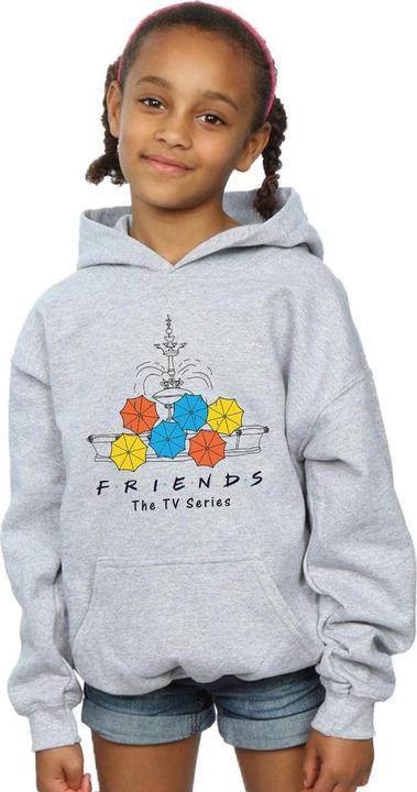 Actual product image Friends Girls Fountain And Umbrellas Hoodie (140, 146)