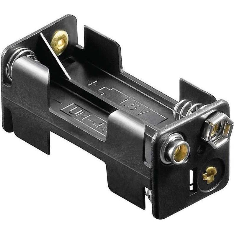 Goobay Batteriehalter für 4x Micro mit Druckknopf, Batterie Zubehör