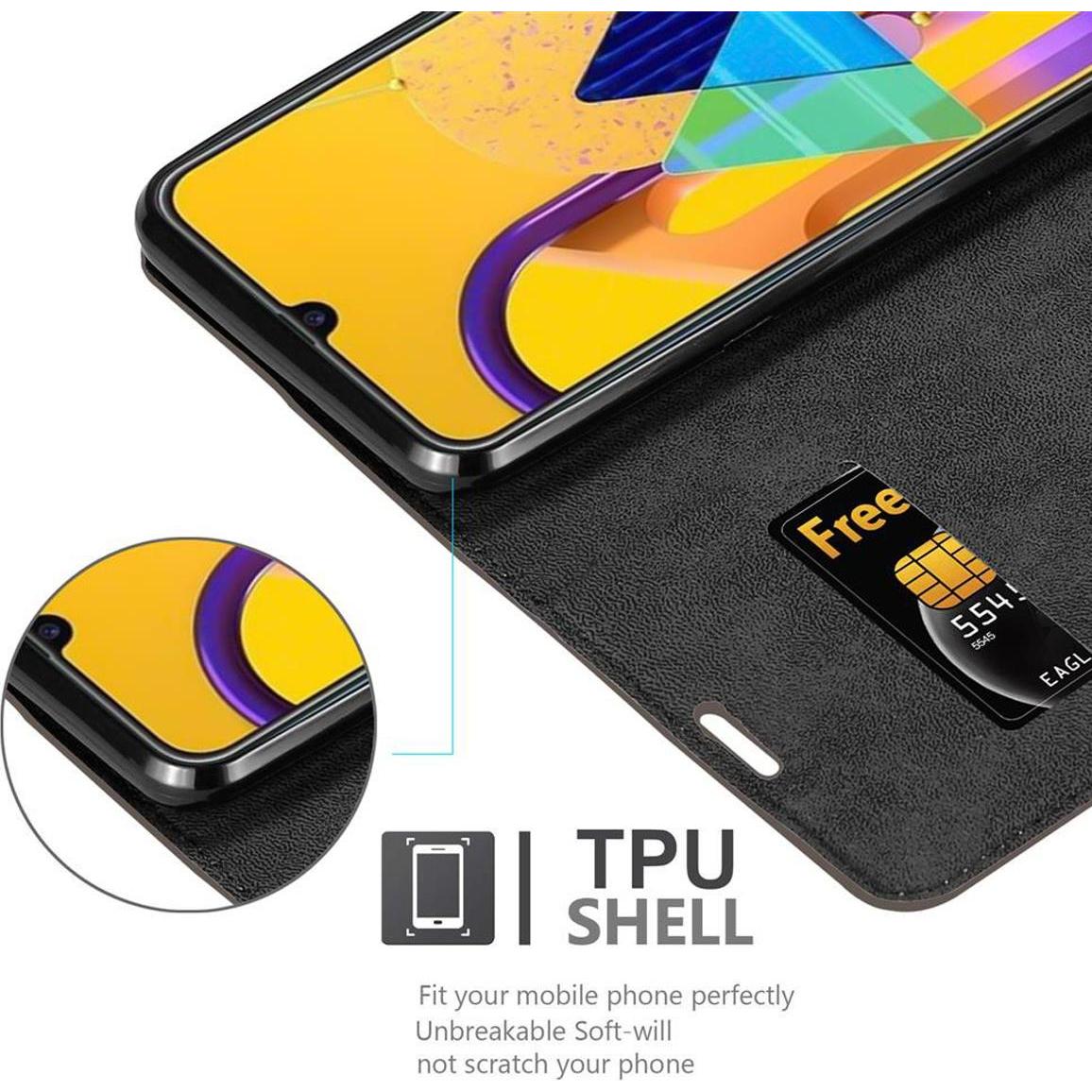 Thumbnail - Cadorabo Book Invisible Magnet Cover (Samsung Galaxy M21), Smartphone Hülle, Braun