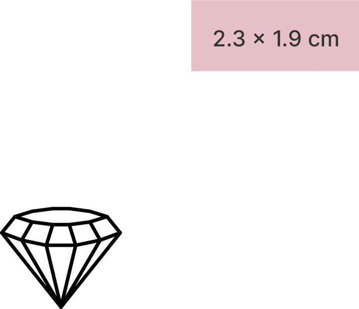 Actual product image minink Temporary tattoo - Diamond