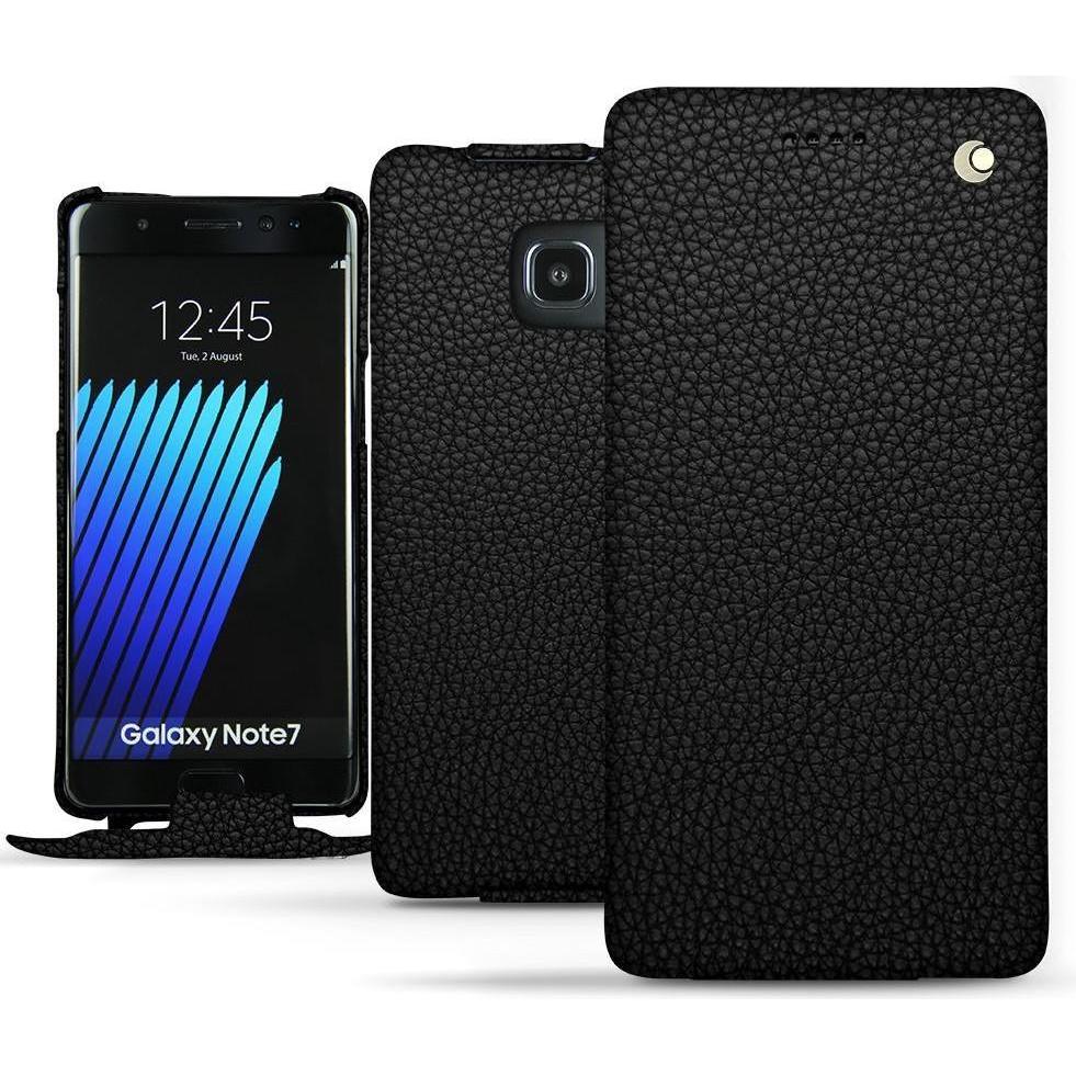 Noreve Lederschutzhülle vertikal (Samsung Galaxy Note 7), Smartphone Hülle, Schwarz