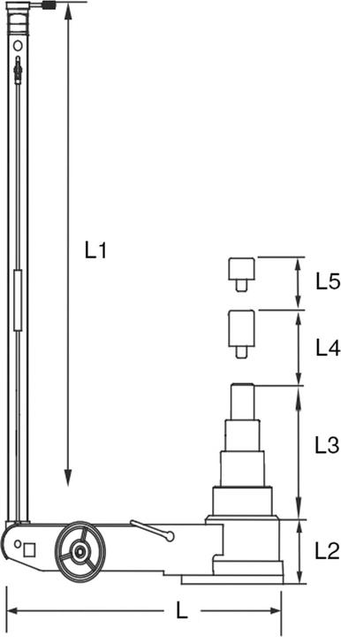Produktbild KS Tools Lufthydraulischer Wagenheber 40 t / 20 / 10 t