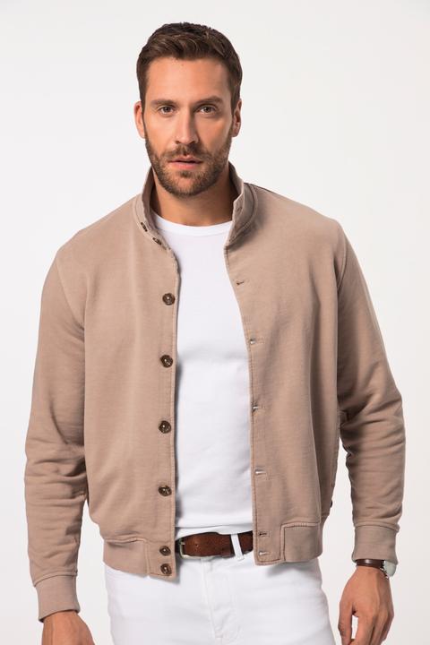 Immagine prodotto JP1880 Giacca di felpa dal look vintage con collo alto e abbottonatura, fino alla tg. 8XL (5XL)