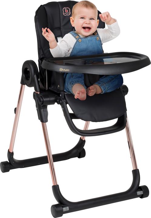 Actual product image BabyGo Divan Black-Gold high chair (Highchair)