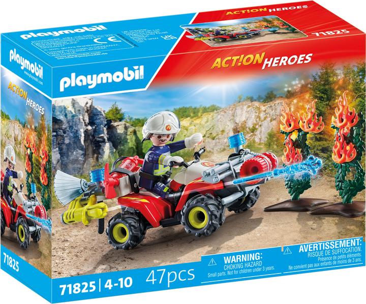 Playmobil Quad brandweer blust heggenbrand (71825, Playmobil Actie Helden)