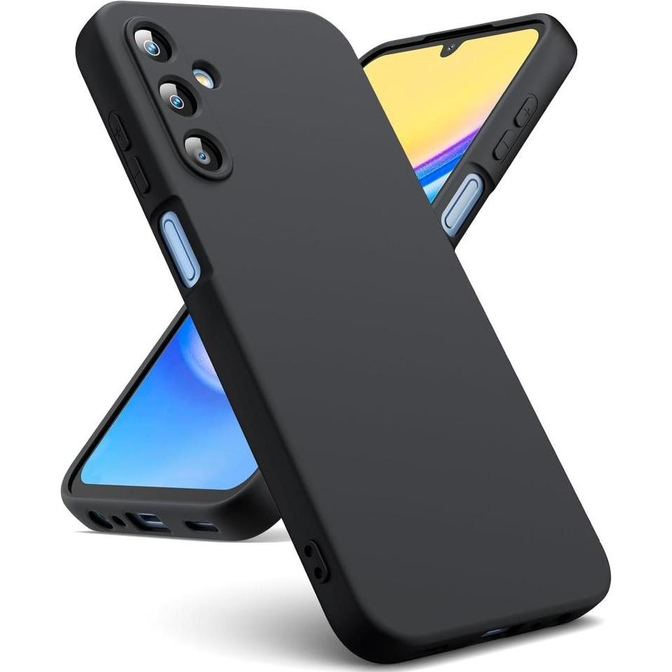 Screenguard Samsung Galaxy A15 5G Liquid Silicone Case Hülle (Samsung Galaxy A15 5G), Smartphone Hülle, Schwarz
