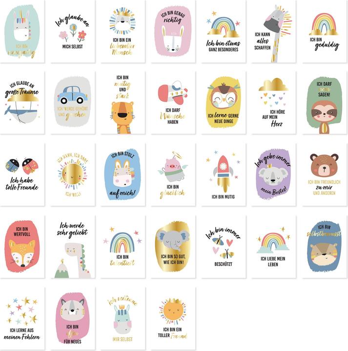 Produktbild Papierdrachen Affirmationskarten – Tiere