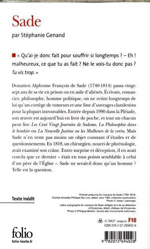 Image du produit Sade (Français, Genand Stéphanie, 2018)