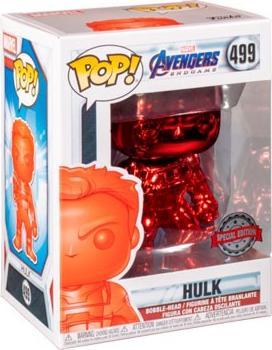 Actual product image Funko Pop Marvel Endgame Hulk with Infinity Gauntlet Red Chrome Limited Edition