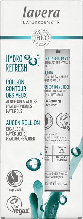 Image du produit Lavera Hydro Refresh Augen Roll-on (Roll-On pour le soin des yeux, 15 ml, Jour + nuit)