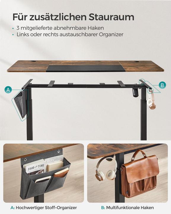 Produktbild Songmics Schreibtisch (160 x 60 x 120 cm)