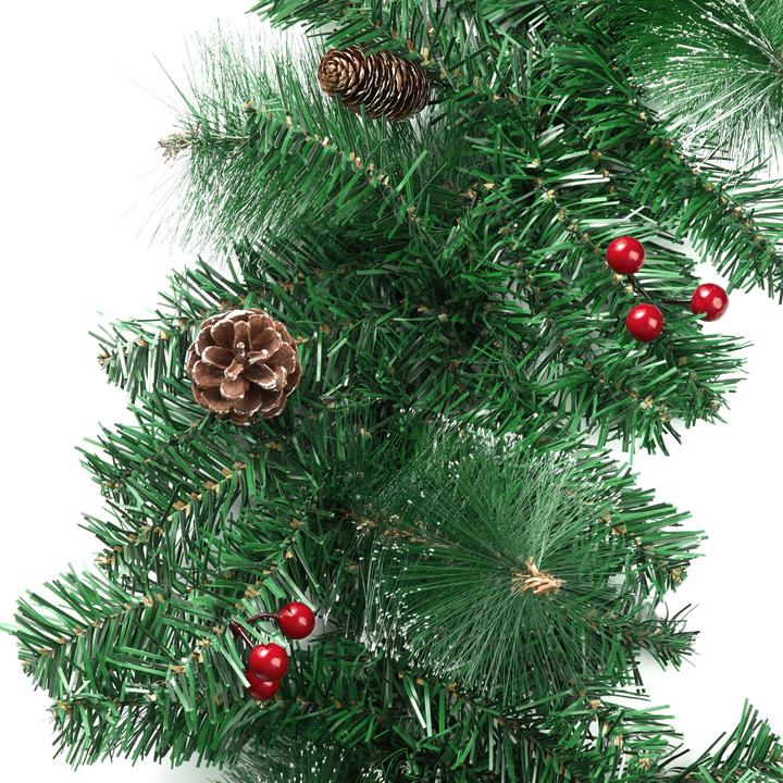 Actual product image tectake Weihnachtsgirlande naturgetreu mit Tannenzapfen 2,7m
