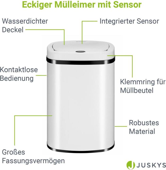 Image du produit Juskys Poubelle automatique avec capteur (50 l)