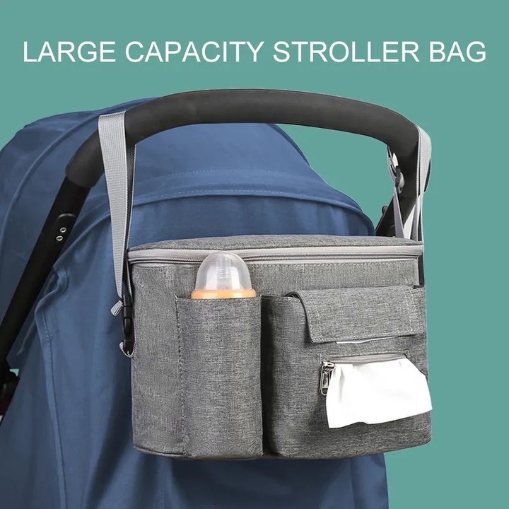 Actual product image König Design Pushchair organiser Pushchair bag Buggy bag Cup holder Changing bag