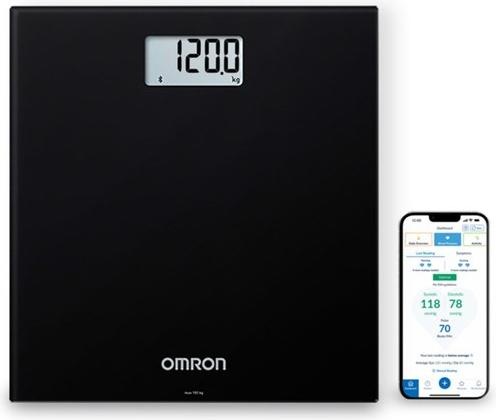 Productafbeelding Omron HN300T2 Intelli IT Rechthoek Zwart Elektronische personenweegschaal (150 kg)
