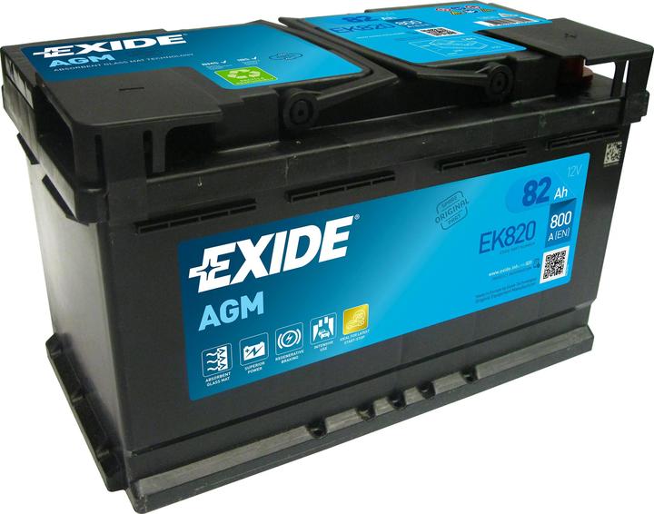 Exide EK820 (12 V, 82 Ah, 800 A)