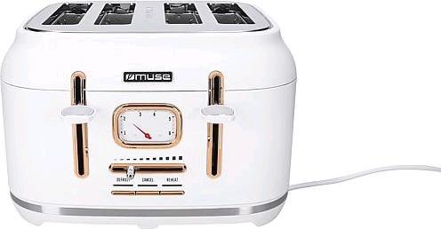 Immagine prodotto Muse MS131 W Tostapane in acciaio inox bianco