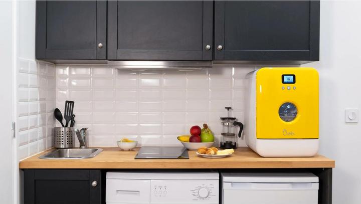 Actual product image Daan Tech Bob table dishwasher yellow/white