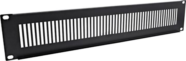 Produktbild InLine ® 48,30cm (19") Blindplatte perforiert, 2HE, RAL 9005 schwarz