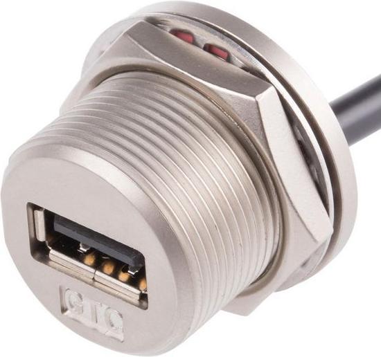 Produktbild RS PRO USB-A Metal C4 Cable USB A plug (0.20 m, USB 2.0)