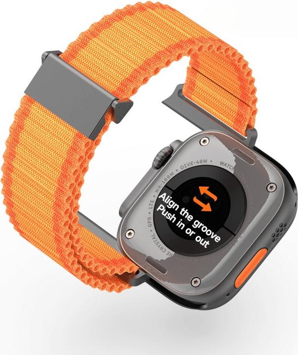 Immagine prodotto Dux Ducis Ersatzarmband (44 mm, 45 mm, 42 mm, 49 mm, nylon delicato sulla pelle, Apple Watch SE, Apple Watch Serie 6, Apple Watch Serie 5, Apple Watch Series 8, Apple Watch Series 3, Apple Watch Serie 4, Apple Watch Series 9, Apple Watch Ultra 2, Apple Watch SE (2022/2023), Apple Watch Series 10, Apple Watch Series 7)