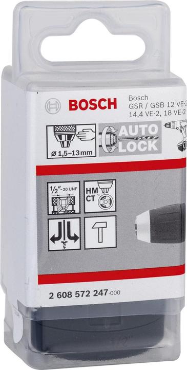 Produktbild Bosch Professional Zubehör Schnellspannbohrfutter, 1,5 - 13 mm, 1/2-Zoll - 20