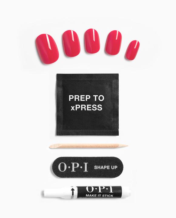 Immagine prodotto OPI xPRESS/ON Unghie a pressione e olio per cuticole 30 pezzi di unghie finte riutilizzabili fino a 14 (Pink, Red, Rosa)