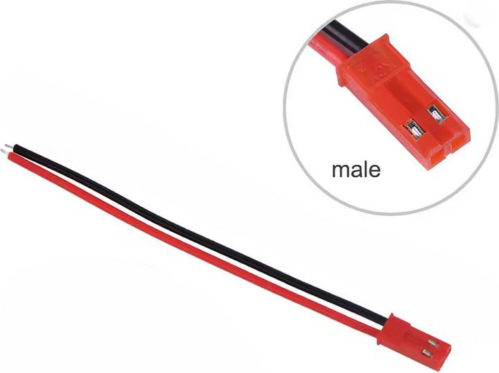 Coscorp Industries JST / BEC Stecker, 10 cm, 5 Stück
