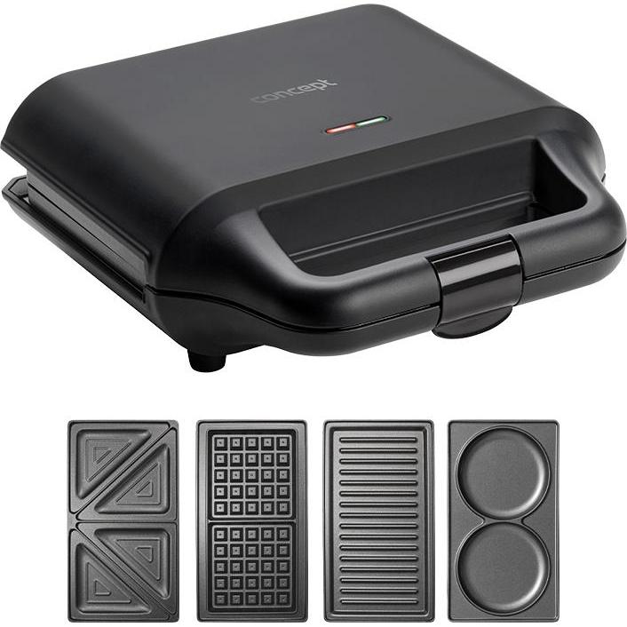 Thumbnail - Concept Opiekacz do kanapek 4w1 SV3055, Toaster, Schwarz