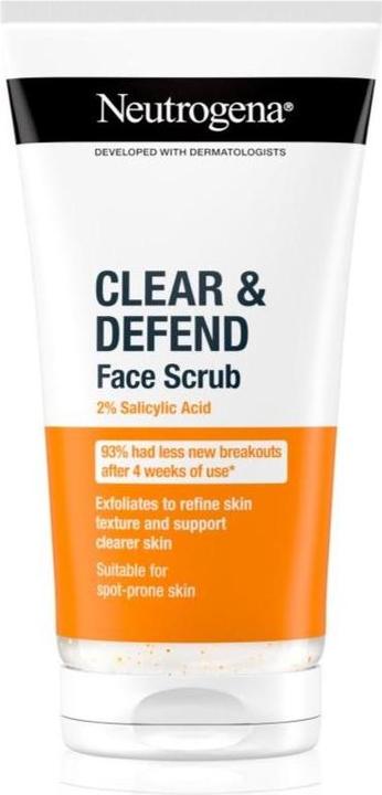 Produktbild Neutrogena Clear & Defend Face Scrub (Reinigungspeeling, 150 ml)