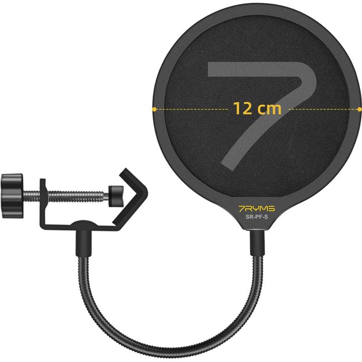 Produktbild 7Ryms 360° Adjustable Microphone Pop Filter with Dual-layer Mask Shield