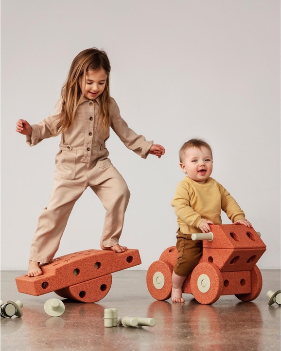 Productafbeelding Modu Dreamer Kit - Zachte blokken- 33 onderdelen - Open Ended speelgoed - Speelgoed 1 -2-3 jaar - Burnt O