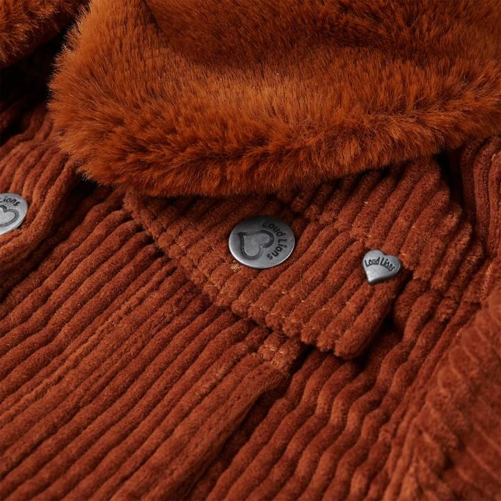 Produktbild vidaXL Kinderjacke Cord Cognac 128,Aussenmaterial: Cord (100 (128)