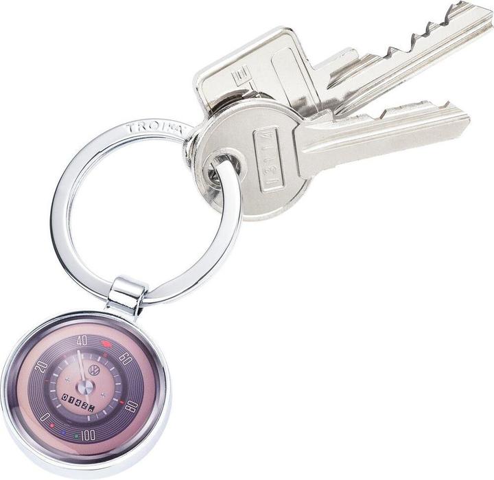Image du produit Troika VW RETRO TACHO Porte-clés rond, argenté/multicolor