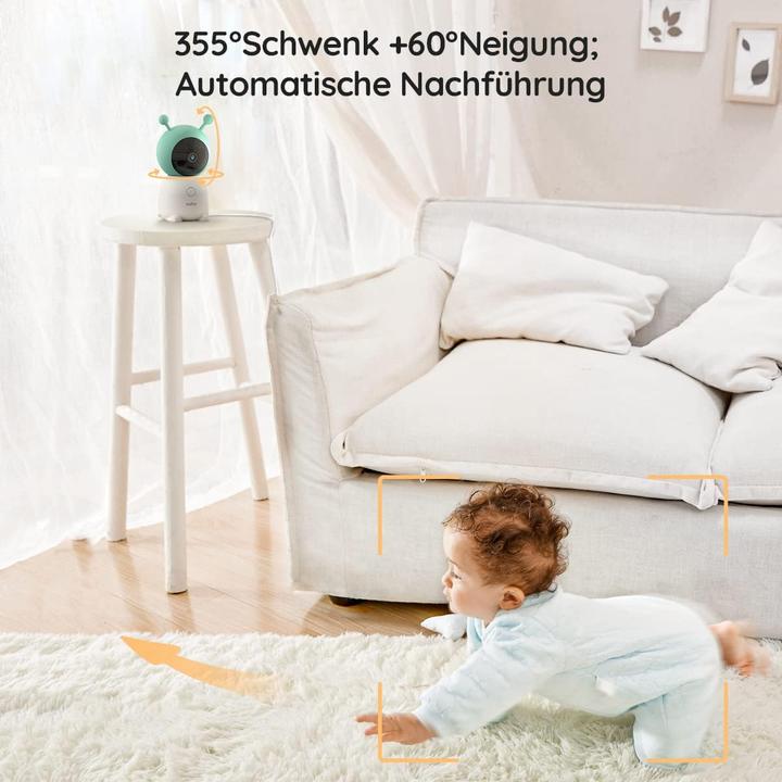 Produktbild Boifun Babyphone mit Kamera, 2K HD, Automatische Verfolgung (Babyphone mit Kamera)