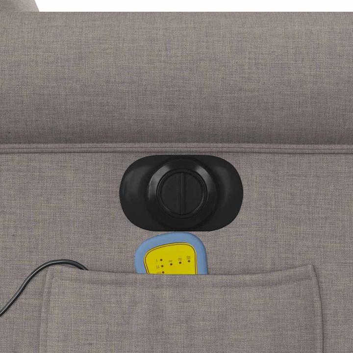 Actual product image vidaXL Massage chair electric taupe fabric