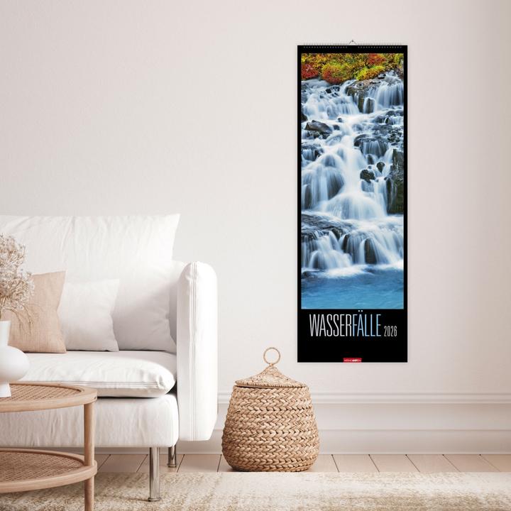 Actual product image Wasserfälle Kalender 2026 (34 x 98 cm, Hardcover, German)
