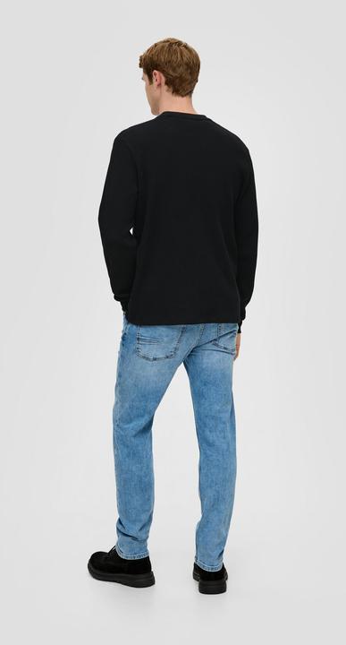 Produktbild s.Oliver Sweatshirt Sweatshirt mit Waffelpiqué-Struktur (3XL)