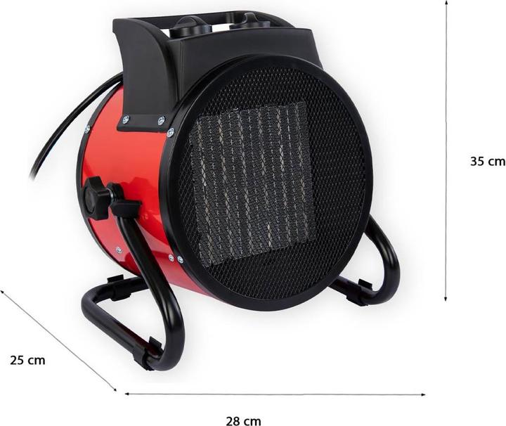 Actual product image Grafner Electric heater Fan heater Construction heater 5000 Watt 5kw 400V Radiant heater