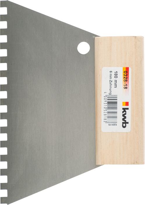 Actual product image kwb 032818 Toothed spatula (18 cm)