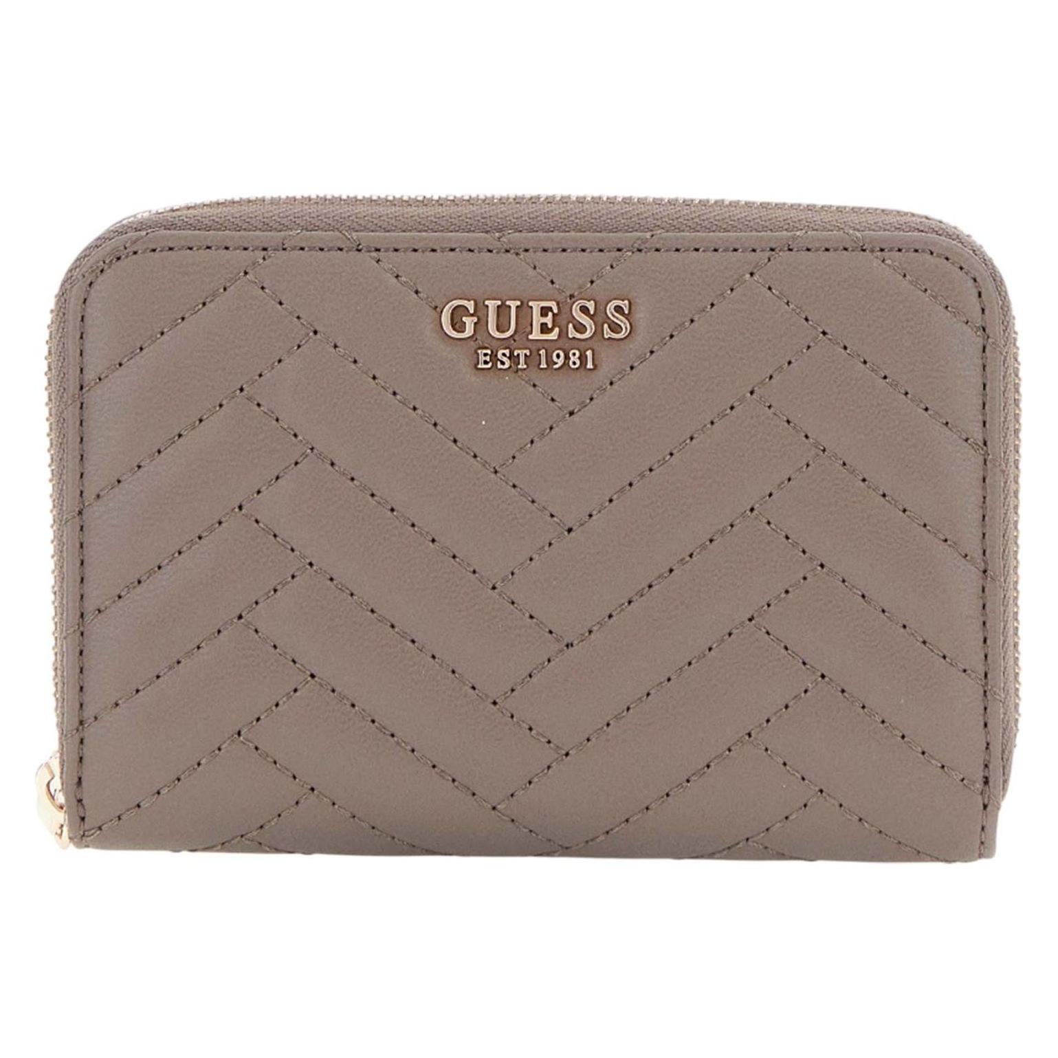 Guess, Damen, Portemonnaie, Anning Slg Medium Zip Around Wallet, Braun