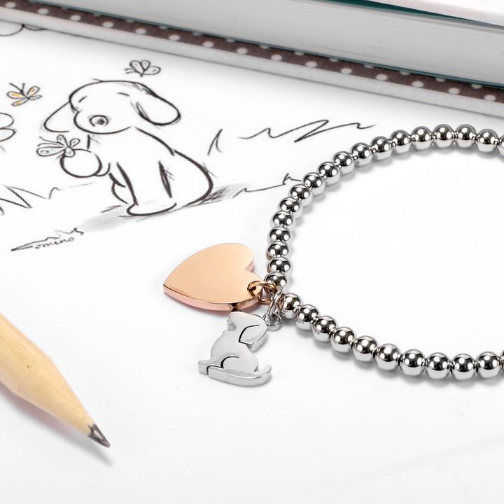 Immagine prodotto La Petite Story Bracciale in acciaio bicolore con cane e cuore LPS05AQI02 (L) (17 cm, Acciaio inossidabile)