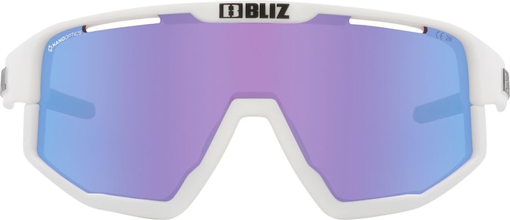 Actual product image Bliz Fusion Small Nano Optics Nordic (matt white, Nano Optics Nordic Light Violet w Blue multi)