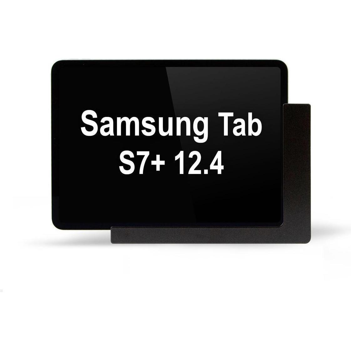 TabLines TWP008B Wandhalterung für Samsung Tab S7+ 12.4, schwarz, Tablet Halterung, Schwarz