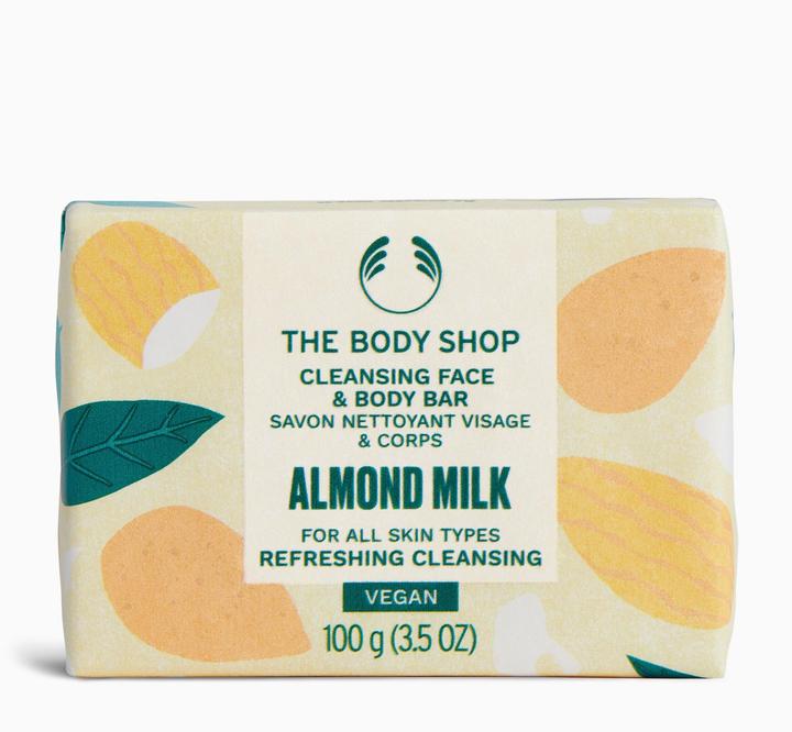 Image du produit The Body Shop Savon nettoyant au lait d'amande pour le visage et le corps (Lingettes nettoyantes pour le visage, 100 ml)
