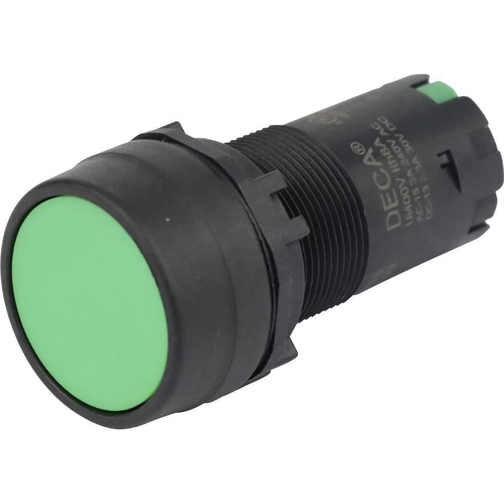 Deca CP2B-M1E10G Druckschalter 400 V 8 A Grün tastend (L x B x H) 29.9 x 20.5 x, Taster + Schalter, Grün